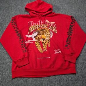 Ruthless Red Jaguar Graphic Hoodie Men's PacSun Killer Instinct Pullover Large